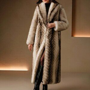 Casual Women's Long Faux Fur Coat